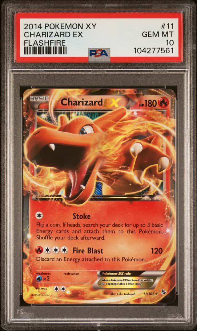 2014 POKEMON XY FLASHFIRE #11 CHARIZARD EX PSA 10