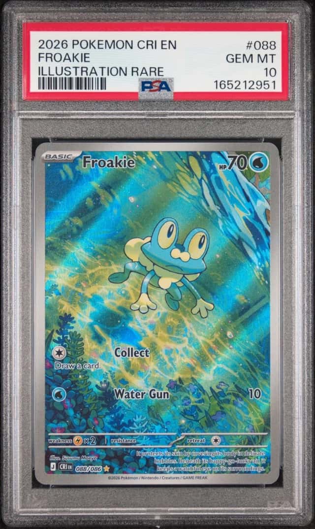 2026 POKEMON CRI EN-CHAOS RISING ILLUSTRATION RARE #088 FROAKIE PSA 10