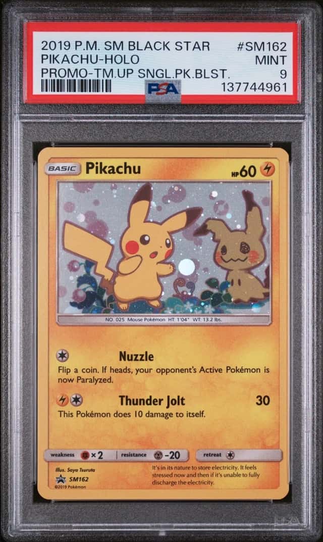2019 POKEMON SM BLACK STAR PROMO TEAM UP SINGLE PACK BLISTERS PIKACHU-HOLO PSA 9