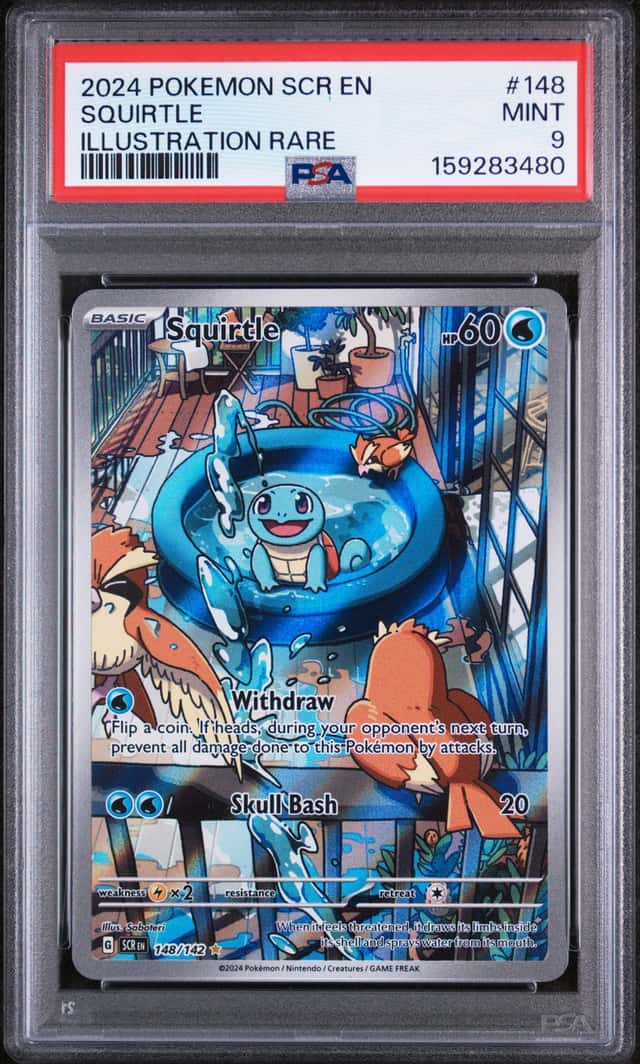 2024 Pokemon Stellar Crown Squirtle #148/142 PSA 9