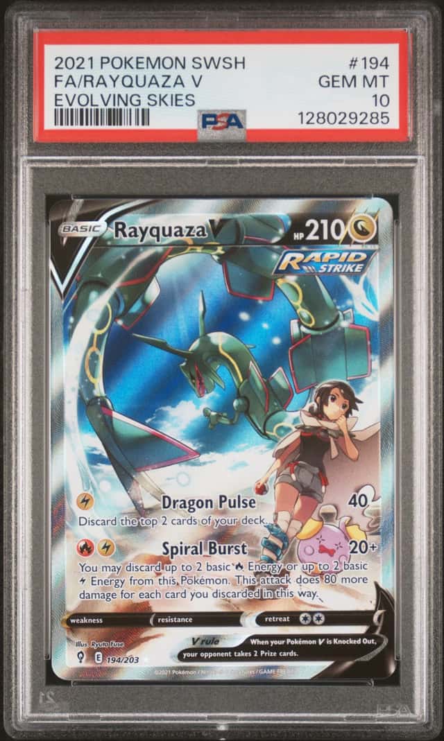 2021 Pokemon Evolving Skies - Rayquaza V Alternate Art 194/203 PSA GEM MT 10