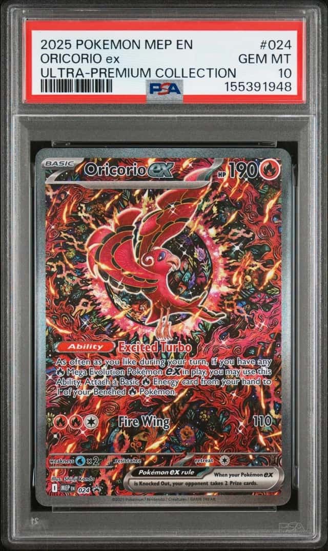 2025 POKEMON MEP EN-ME ULTRA-PREMIUM COLLECTION #024 ORICORIO EX PSA 10