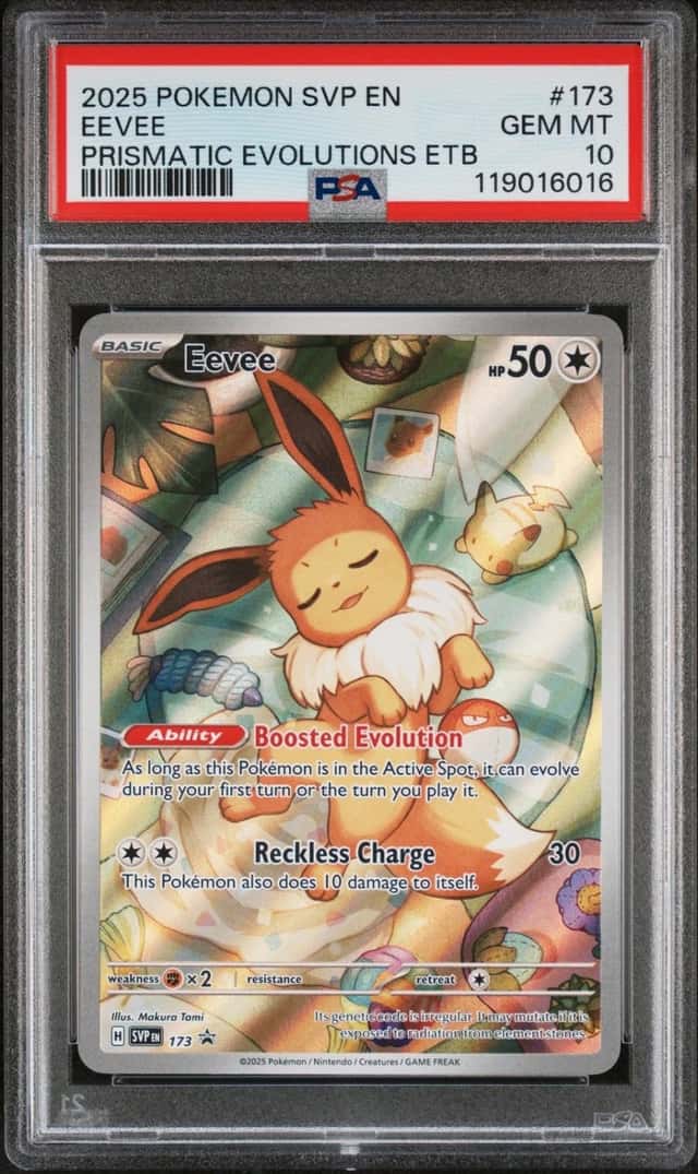 Pokemon Eevee Sv Black Star Promo 173/131 Prismatic Evolutions ETB PSA 10