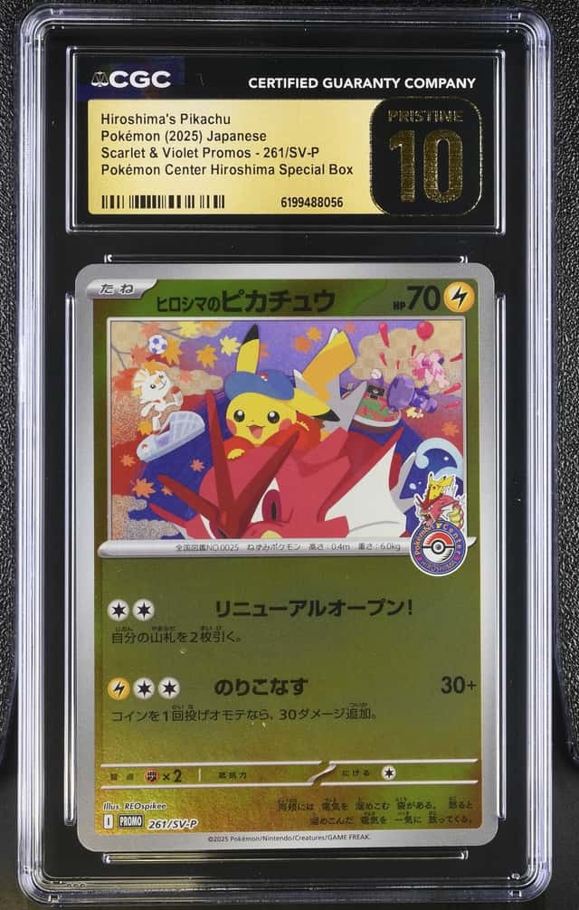 2025 Pokemon Japanese Scarlet & Violet Promo Center Hiroshima's Pikachu #261 CGC 10 PRISTINE