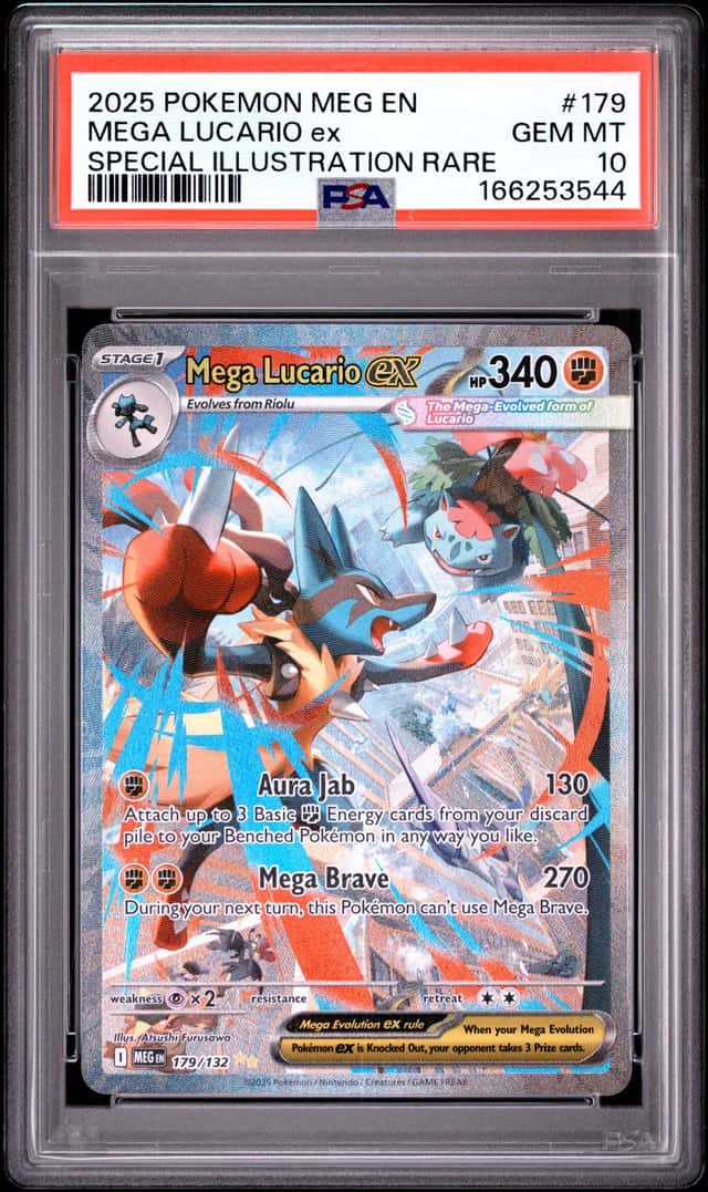 2025 Pokemon Mega Evolution Special Illustration Rare Mega Lucario Ex #179