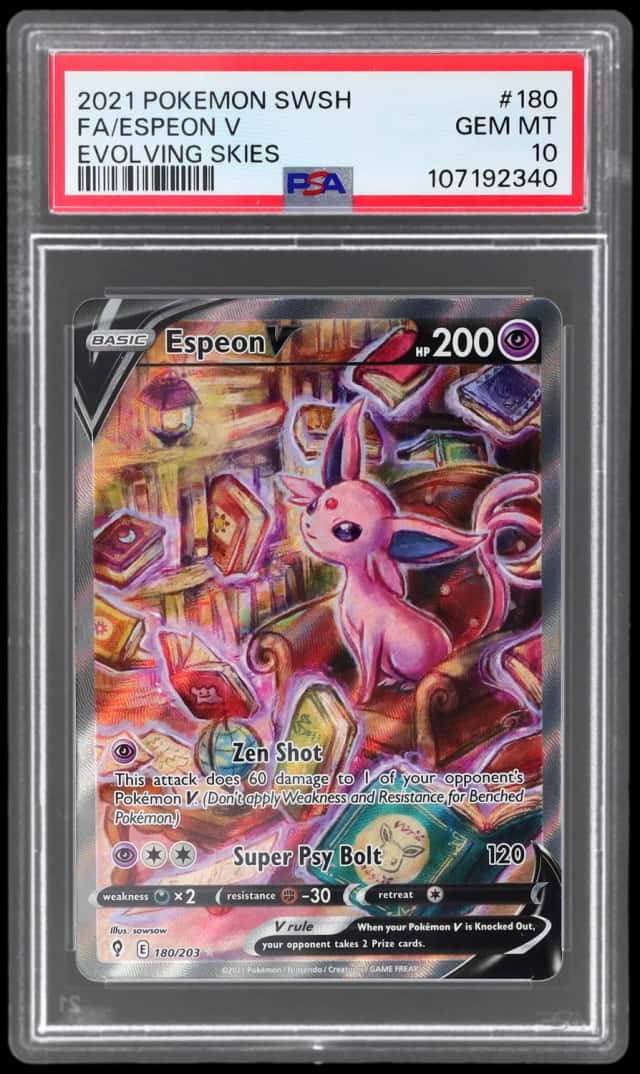2021 Pokemon Sword and Shield Evolving Skies Espeon V #180