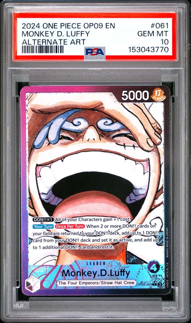 2024 One Piece Monkey D. Luffy Leader Alt Art #OP09-061 PSA 10 GEM MINT