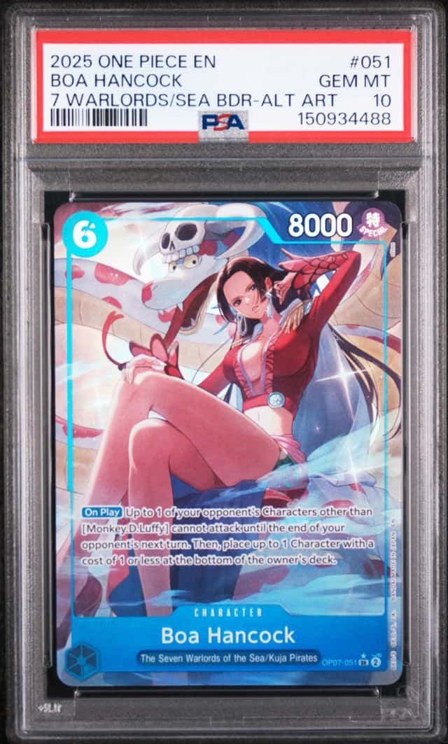2025 ONE PIECE SEVEN WARLORDS OF THE SEA BINDER SET #051 BOA HANCOCK PSA 10