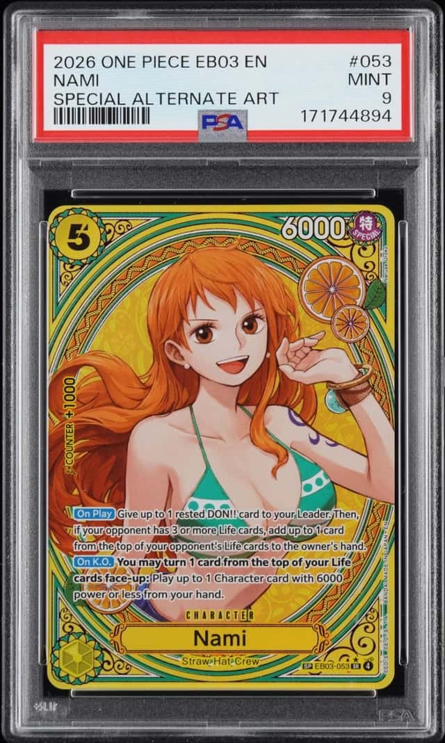 2026 ONE PIECE EXTRA BOOSTER HEROINES EDITION SPECIAL ALT ART #053 NAMI PSA 9