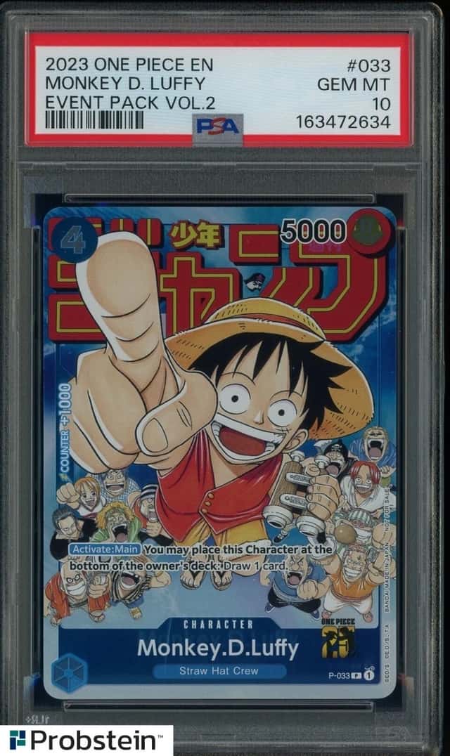 2023 One Piece EN Monkey D Luffy Event Pack Vol 2 #033 PSA 10 GEM MINT