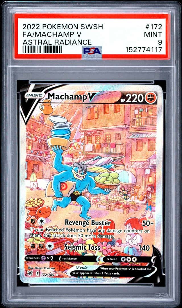 Pokemon Company Machamp V 172/189 Astral Radiance Full Art Holo 220HP PSA 9