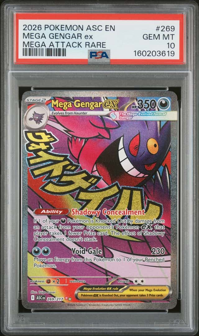 2026 Pokemon Ascended Heroes Mega Gengar ex Rare #269/217 PSA 10 GEM MINT (19)