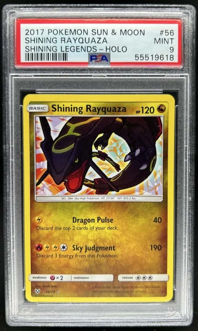 2017 Pokemon Shining Legends Rayquaza #56/73 PSA 9