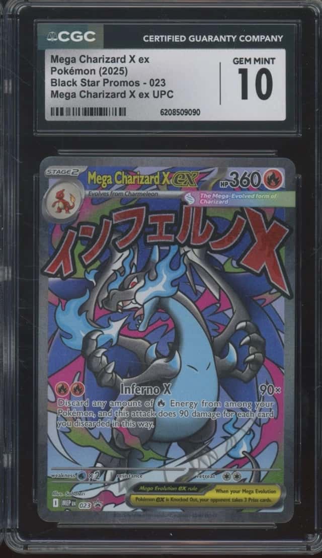 2025 Pokemon Black Star Promo #023 Mega Charizard X ex Gem Mint CGC 10