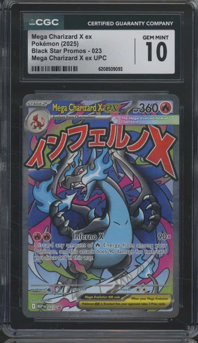 2025 Pokemon Black Star Promo #023 Mega Charizard X ex Gem Mint CGC 10
