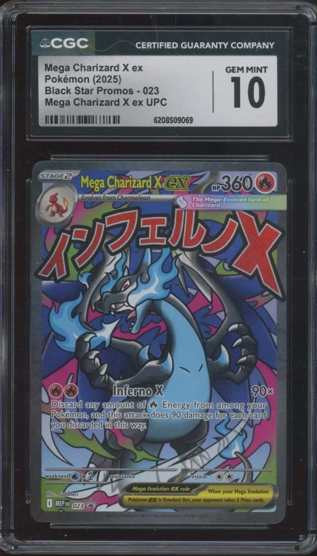 2025 Pokemon Black Star Promo #023 Mega Charizard X ex Gem Mint CGC 10