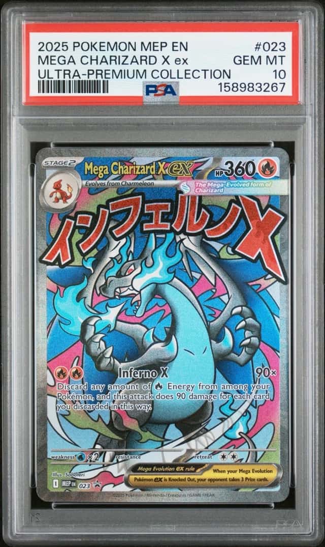 2025 POKEMON MEP EN-ME ULTRA-PREMIUM COLLECTION #023 MEGA CHARIZARD X EX PSA 10