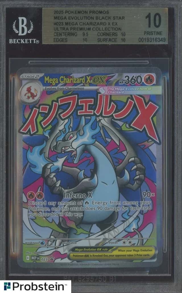 2025 Pokemon MEP EN BSP Ultra Premium UPC #023 Mega Charizard X ex BGS 10