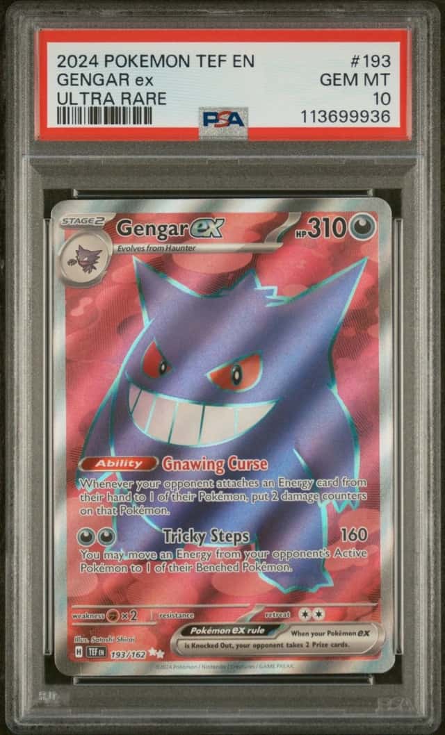 2024 POKEMON TEF EN-TEMPORAL FORCES ULTRA RARE #193 GENGAR EX PSA 10