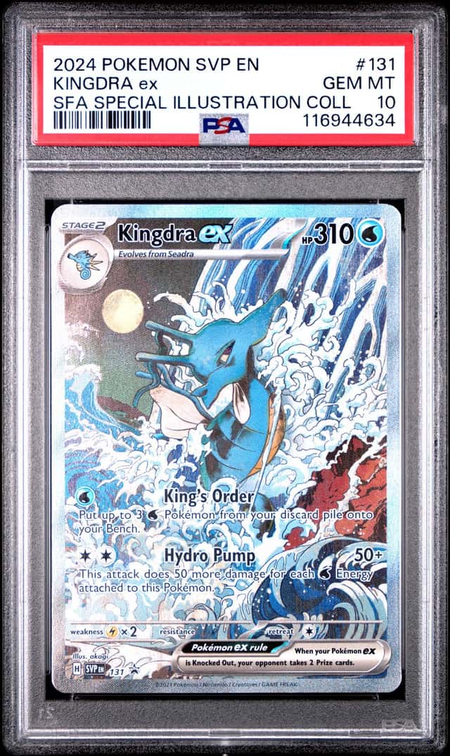 2024 POKEMON SVP EN-SV BLACK STAR PROMO #131 KINGDRA EX PSA 10