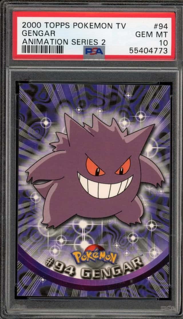 Pokemon Gengar Topps Tv Animation Series 2 94 PSA 10 Gem Mint