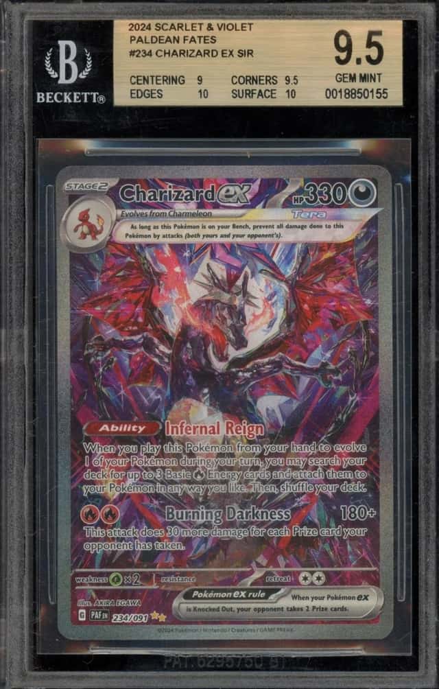 Pokemon Charizard ex Special Illustration Rare Paldean Fates 234 BGS 9.5