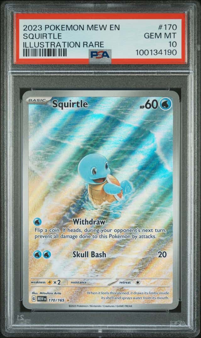 2023 Pokemon MEW EN Illustration Rare #170 Squirtle PSA 10 GEM MINT