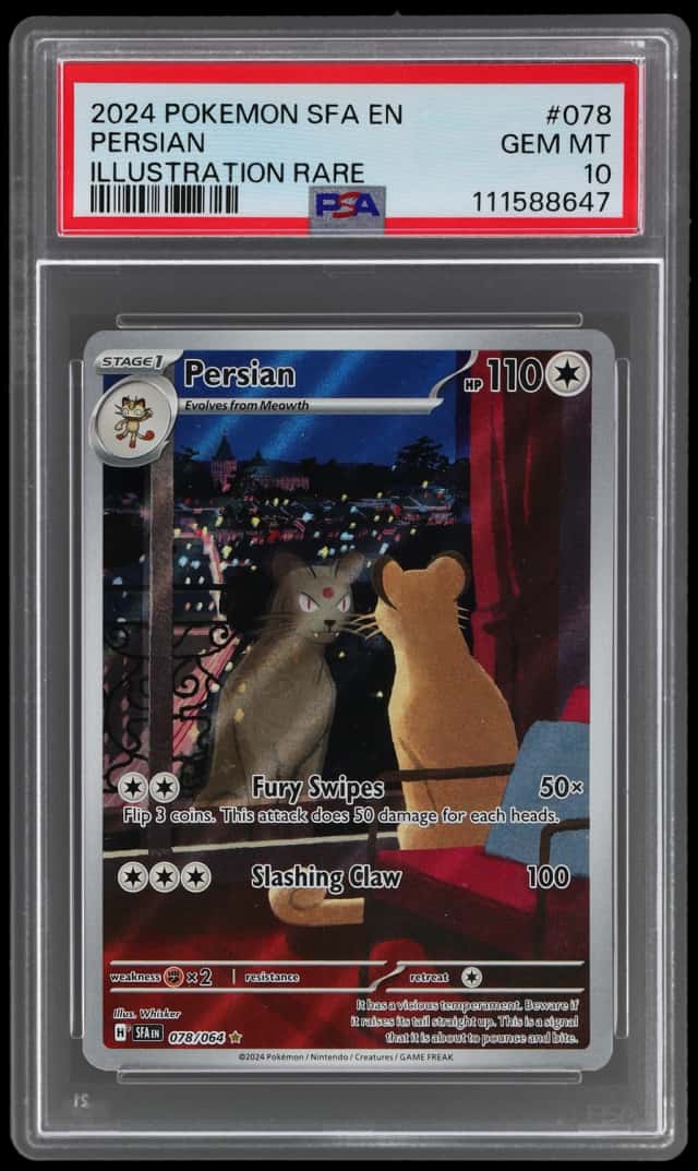 2024 Pokemon Scarlet and Violet Shrouded Fable Illustration Rare Persian #078