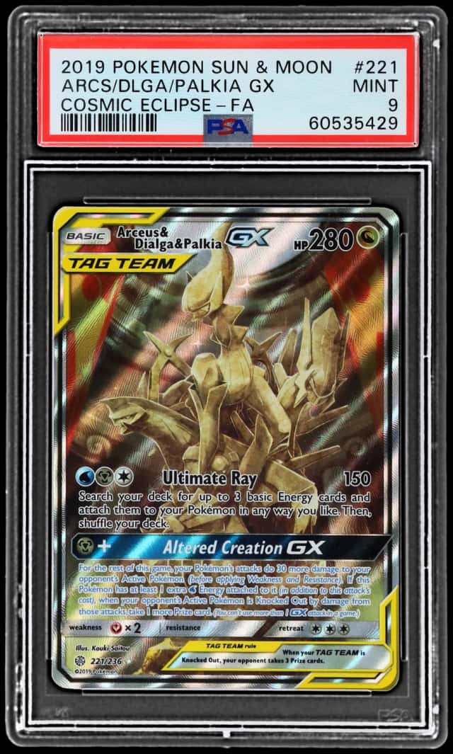 2019 Pokemon Sun and Moon Cosmic Eclipse Arceus/Dialga/Palkia Gx #221