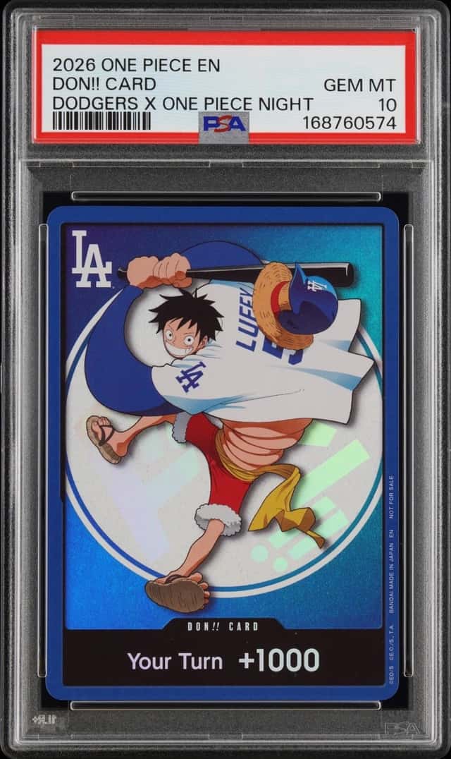 2026 ONE PIECE PROMOS DODGERS X ONE PIECE NIGHT DON!! CARD PSA 10