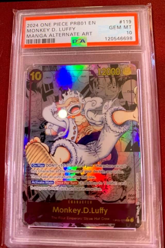One Piece CCG Monkey.D.Luffy BVB x One Piece Match Day '25 ST13-003 PSA 10