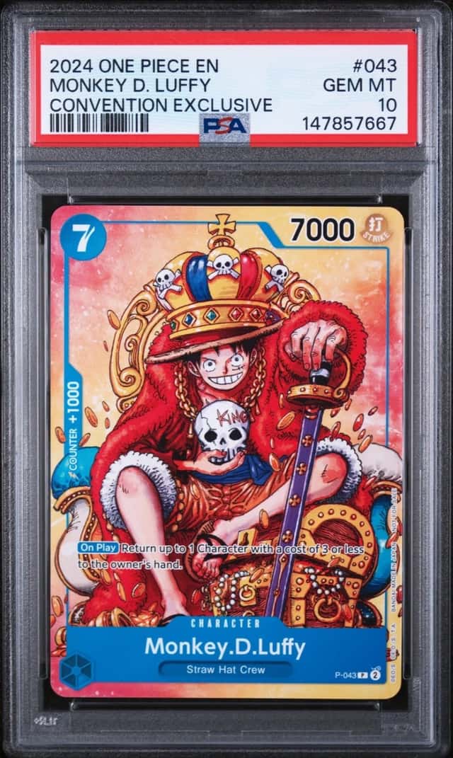 2024 ONE PIECE PROMOS CONVENTION EXCLUSIVE #043 MONKEY D. LUFFY PSA 10