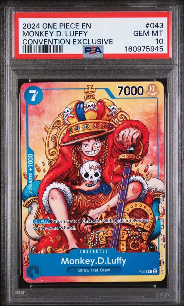 2024 ONE PIECE PROMOS CONVENTION EXCLUSIVE #043 MONKEY D. LUFFY PSA 10
