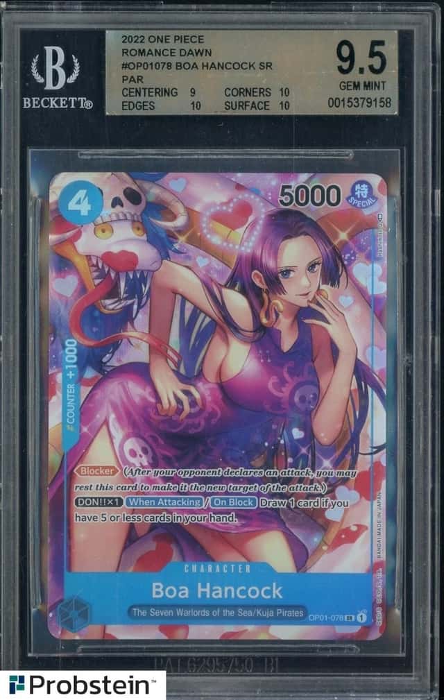 One Piece Boa Hancock OP01-078 BGS 9.5 Romance Dawn 3 10's Clean Copy