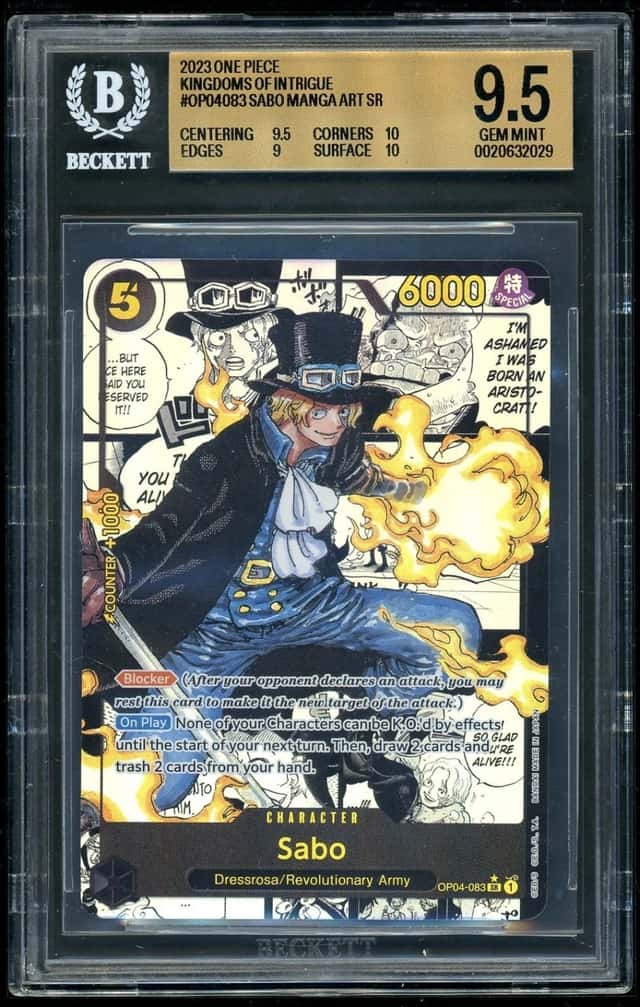 2023 One Piece Sabo MANGA ART SR Kingdoms of Intrigue BGS 9.5