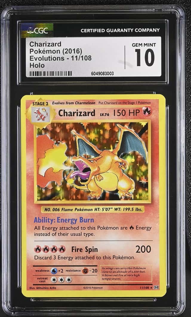 2016 Pokemon Evolutions #11 Charizard Holo CGC 10 GEM MINT