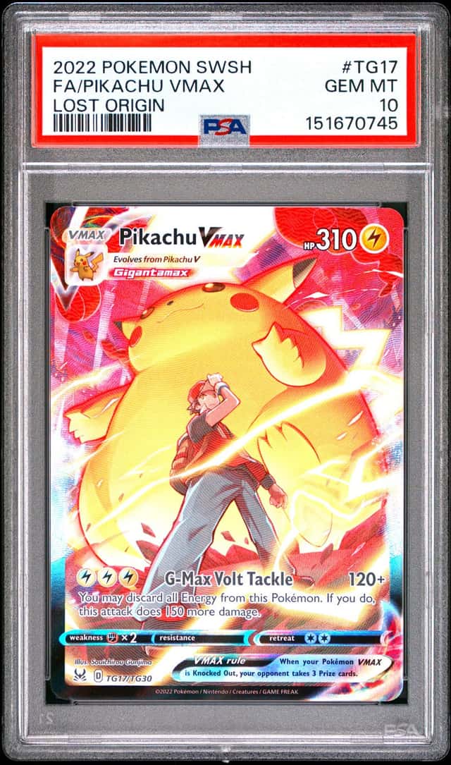 Pikachu Vmax #TG17 Lost Origin 2022 Pokemon PSA 10