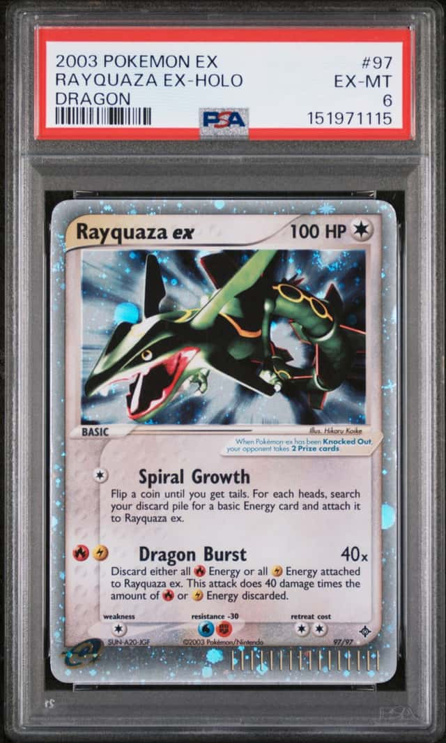 Rayquaza ex Holo #97 EX Dragon 2003 Pokemon PSA 6