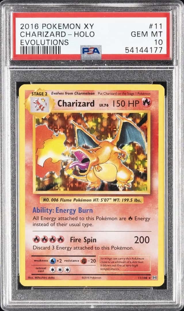 2016 POKEMON XY EVOLUTIONS #11 CHARIZARD-HOLO PSA 10