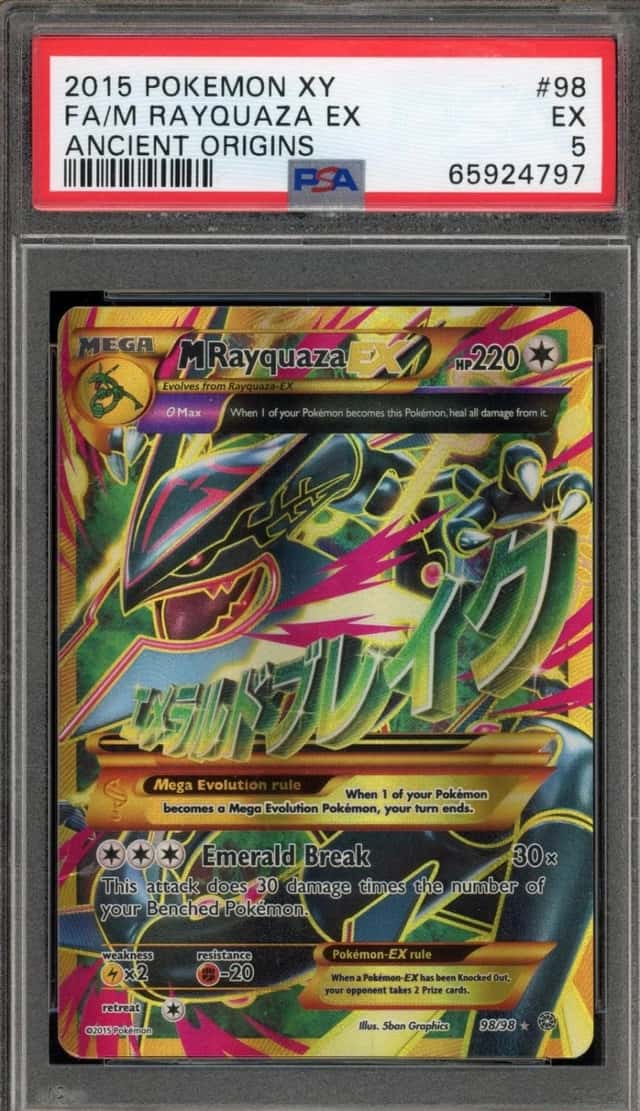Pokemon M Rayquaza EX Ancient Origins 98/98 PSA 5