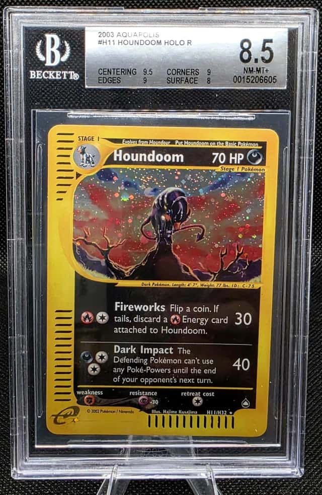 2003 Pokémon Aquapolis Houndoom H11/H32 Holo Rare BGS 8.5