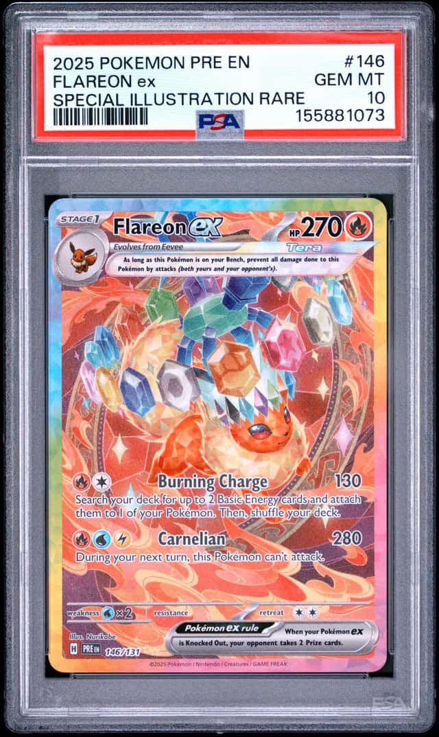 2025 Pokemon PRE EN #146 Flareon ex Special Illustration Rare PSA 10 GEM MT