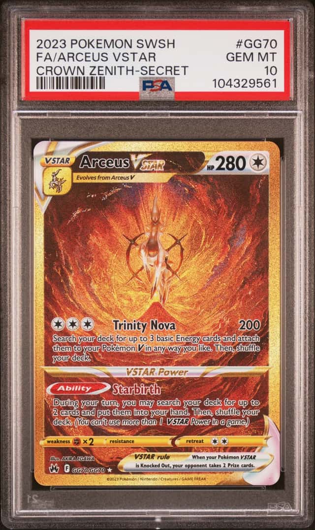 2023 Pokemon SWSH Crown Zenith Arceus VSTAR Galarian Gallery #GG70/GG70 PSA 10