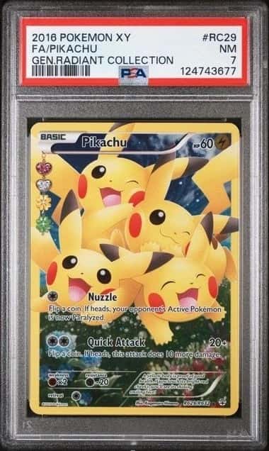 POKEMON PIKACHU 2016 XY GENERATIONS RADIANT COLLECTION #RC29 FA PSA 7