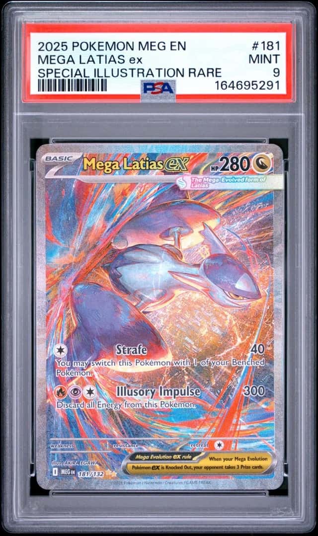 2025 POKEMON MEGA EVOLUTION SPECIAL ILLUSTRATION RARE MEGA LATIAS EX PSA 9