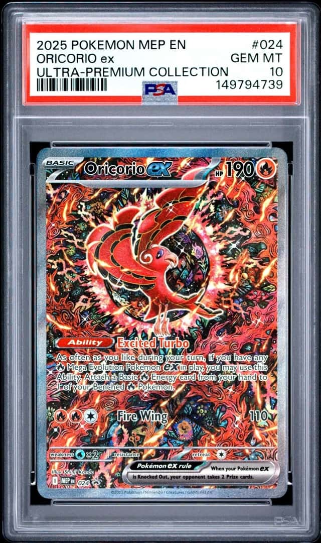 2025 POKEMON MEP EN-ME ULTRA-PREMIUM COLLECTION #024 ORICORIO EX PSA 10