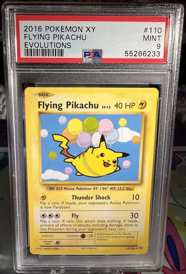 2016 POKEMON XY EVOLUTIONS #110 FLYING PIKACHU PSA 9 MINT