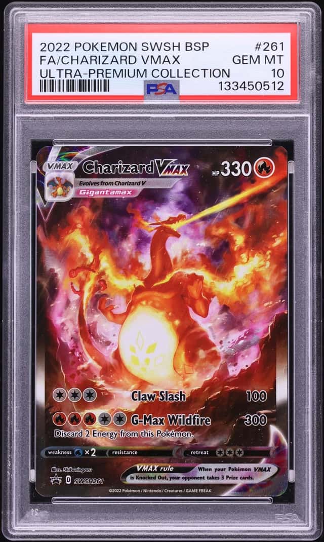 2022 Pokemon Sword & Shield Promo UPC Full Art Charizard VMAX #261 PSA 10 GEM MINT