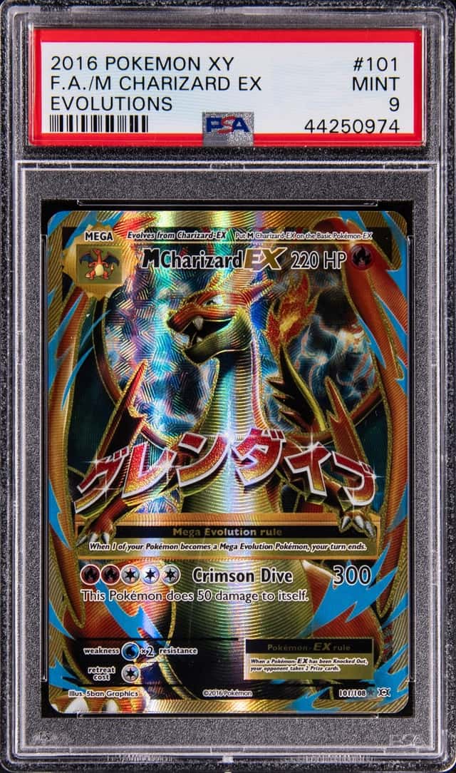 2016 Pokemon XY Evolutions #101 Mega Charizard EX Full Art - PSA MINT 9