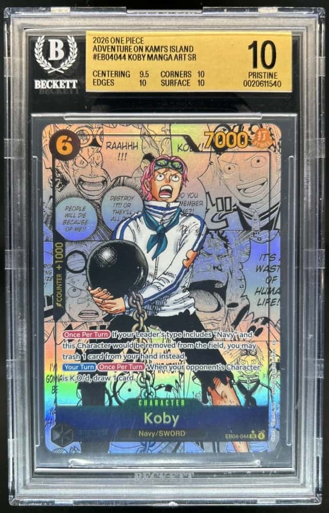 2026 One Piece Adventure on Kami's Island Koby Manga Art #EB04-044 BGS 10